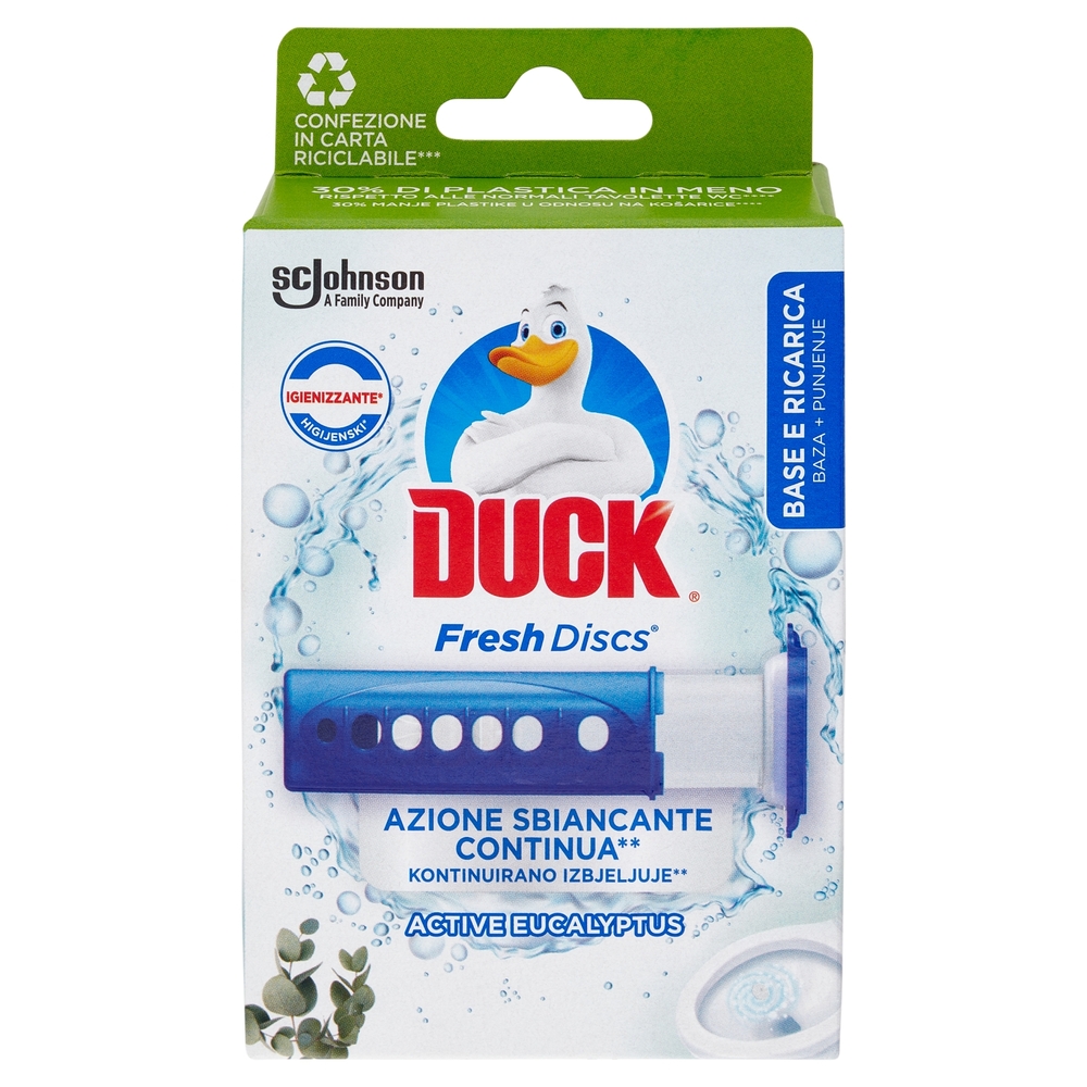 Duck Fresh Discs - Base per Dischi Gel Igienizzanti WC, Fragranza Eucalipto 36ml